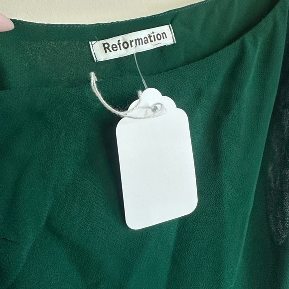 Reformation evelyn emerald green dress Size 0 - Picture 4 of 7